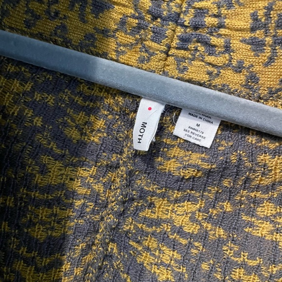 Moth Mustard and Charcoal Knit Sweater - Picture 2 of 4